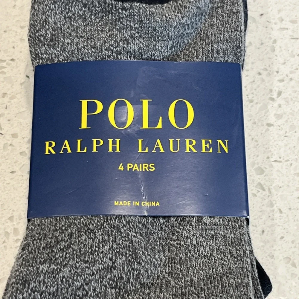 Polo Ralph Lauren MEN 4-Pack Socks No Show Classic Sport Half Cushion Multicolor